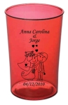 Lembrancinhas de casamento copos de acrilico Ana Carolina e Jorge